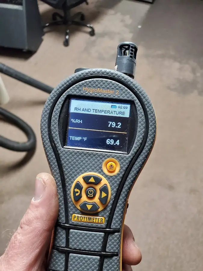 Moisture meter humidity assessment for Fire & Smoke Damage Restoration in Frederick